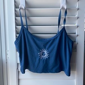 Cropped sun tank top